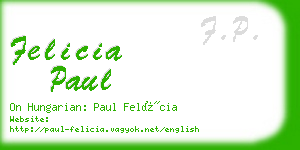 felicia paul business card